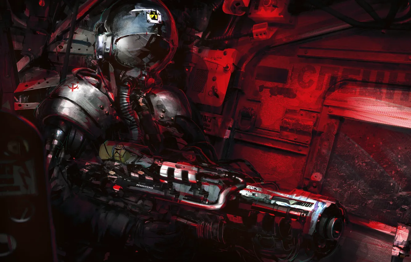 Photo wallpaper Soldiers, Weapons, USSR, Art, Fiction, Characters, Klaus Wittmann, by Klaus Wittmann