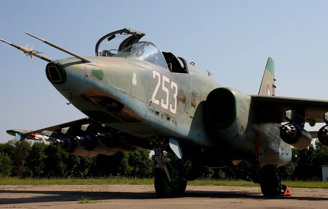 Photo wallpaper attack, the airfield, subsonic, armored, &quot;rook&quot;, Sukhoi Су-25