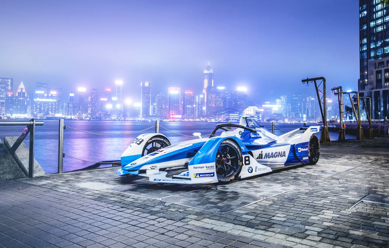 Photo wallpaper 2018, Formula E, Electric Race Car, BMW iFE.18