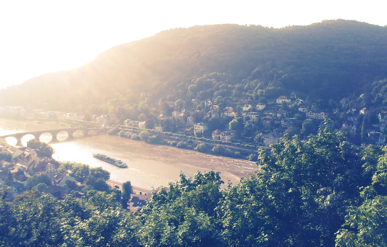 Photo wallpaper the city, castle, Germany, landscape, Germany, Germany, Heidelberg, Heidelberg