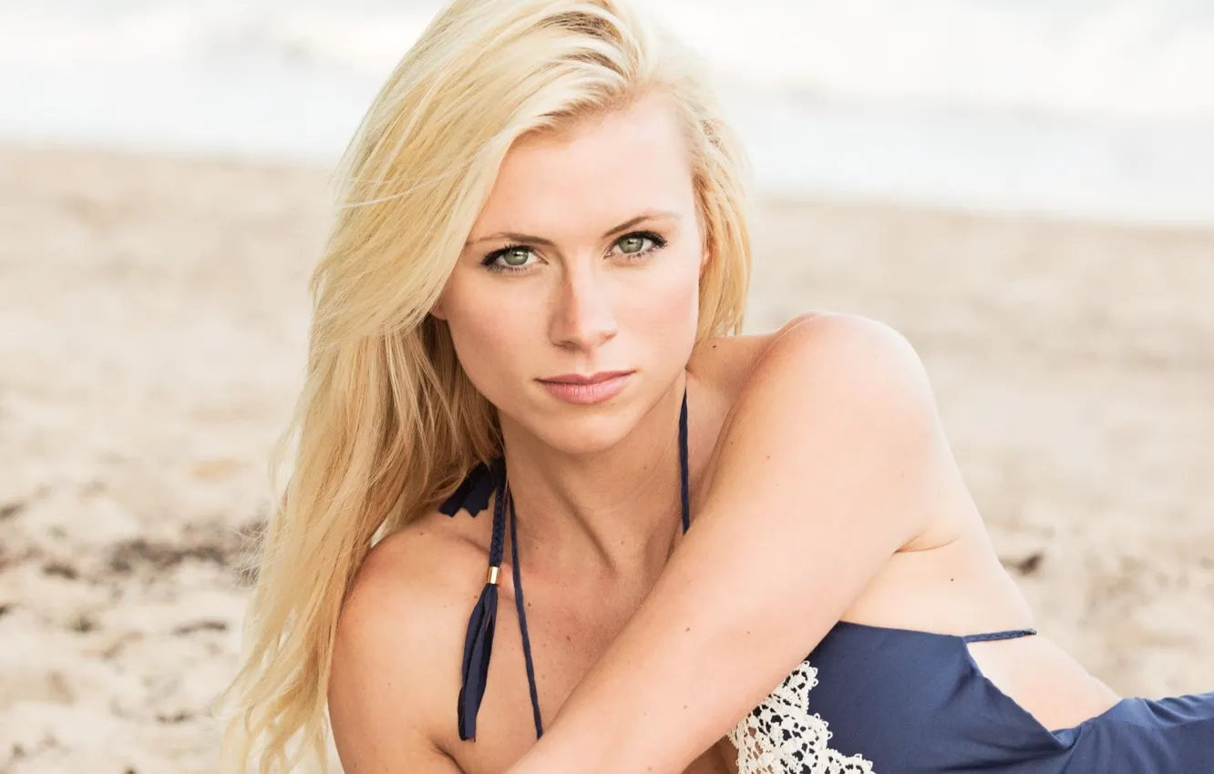 Photo wallpaper look, girl, model, blonde, Katie Kearney