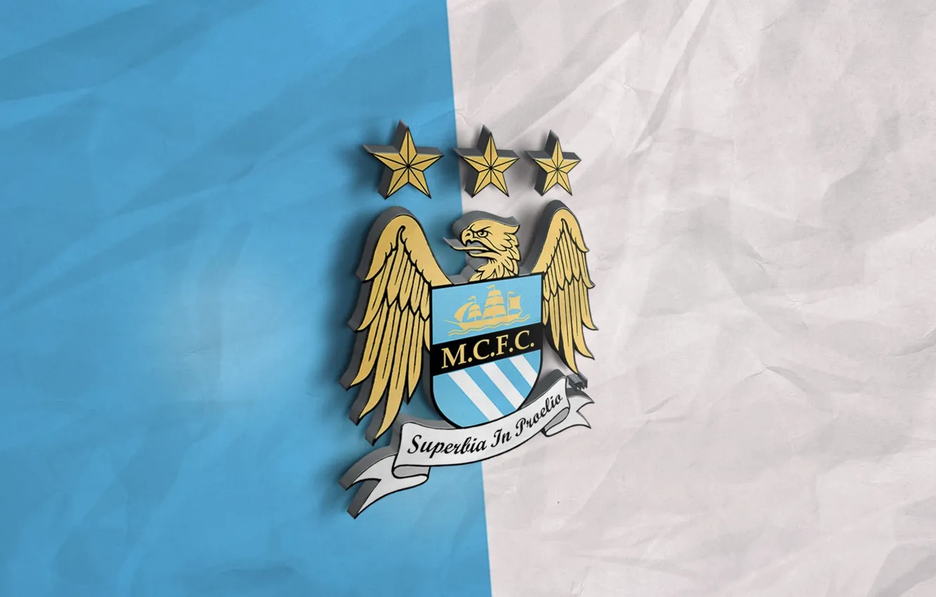 Photo wallpaper wallpaper, football, Premier League, England, Sport, Manchester City, 3D logo