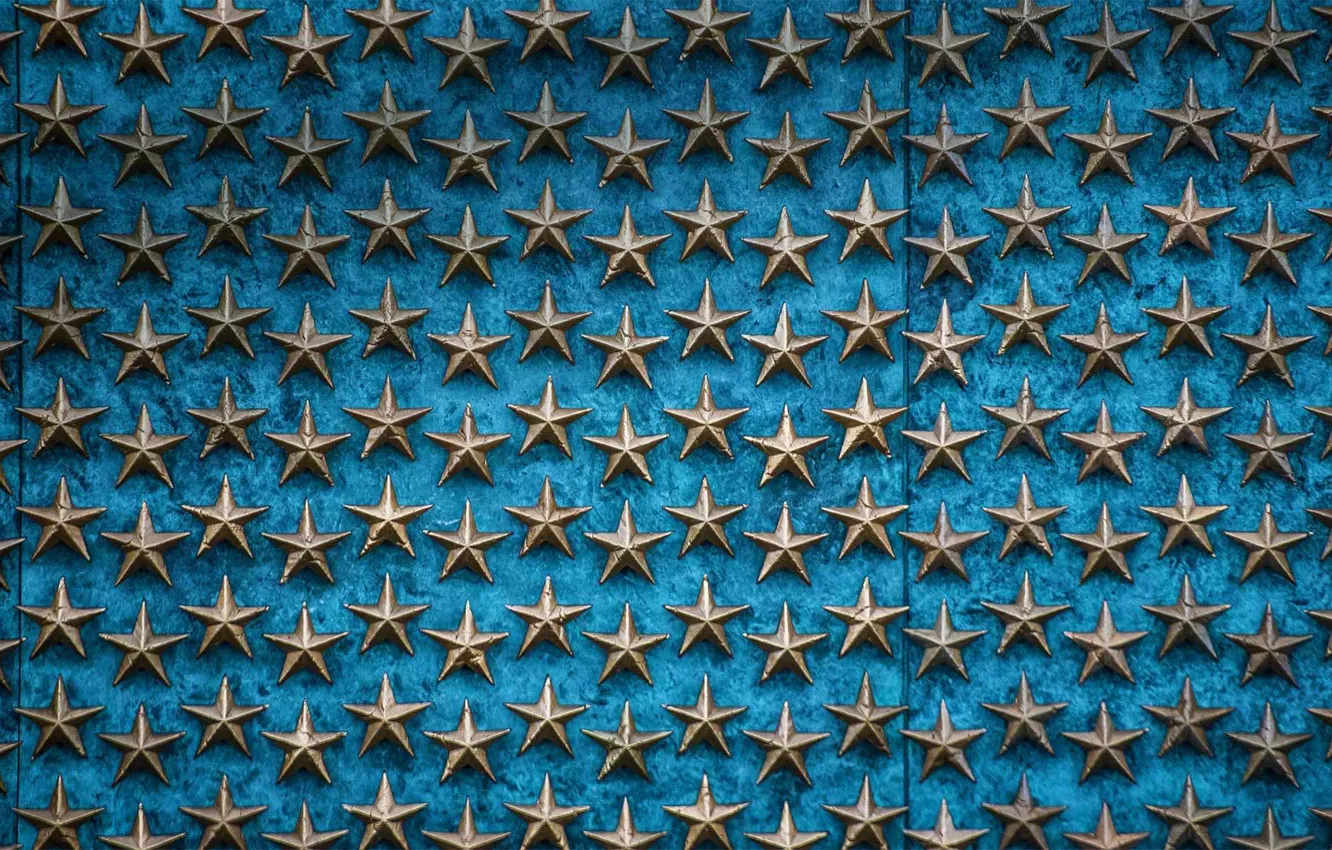 Photo wallpaper stars, Washington, USA, The world war II memorial, Wall of freedom