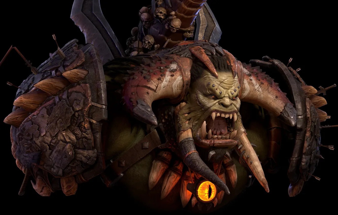 Photo wallpaper fantasy, art, Orc, ORC BUST, Alexander Stepanchikov