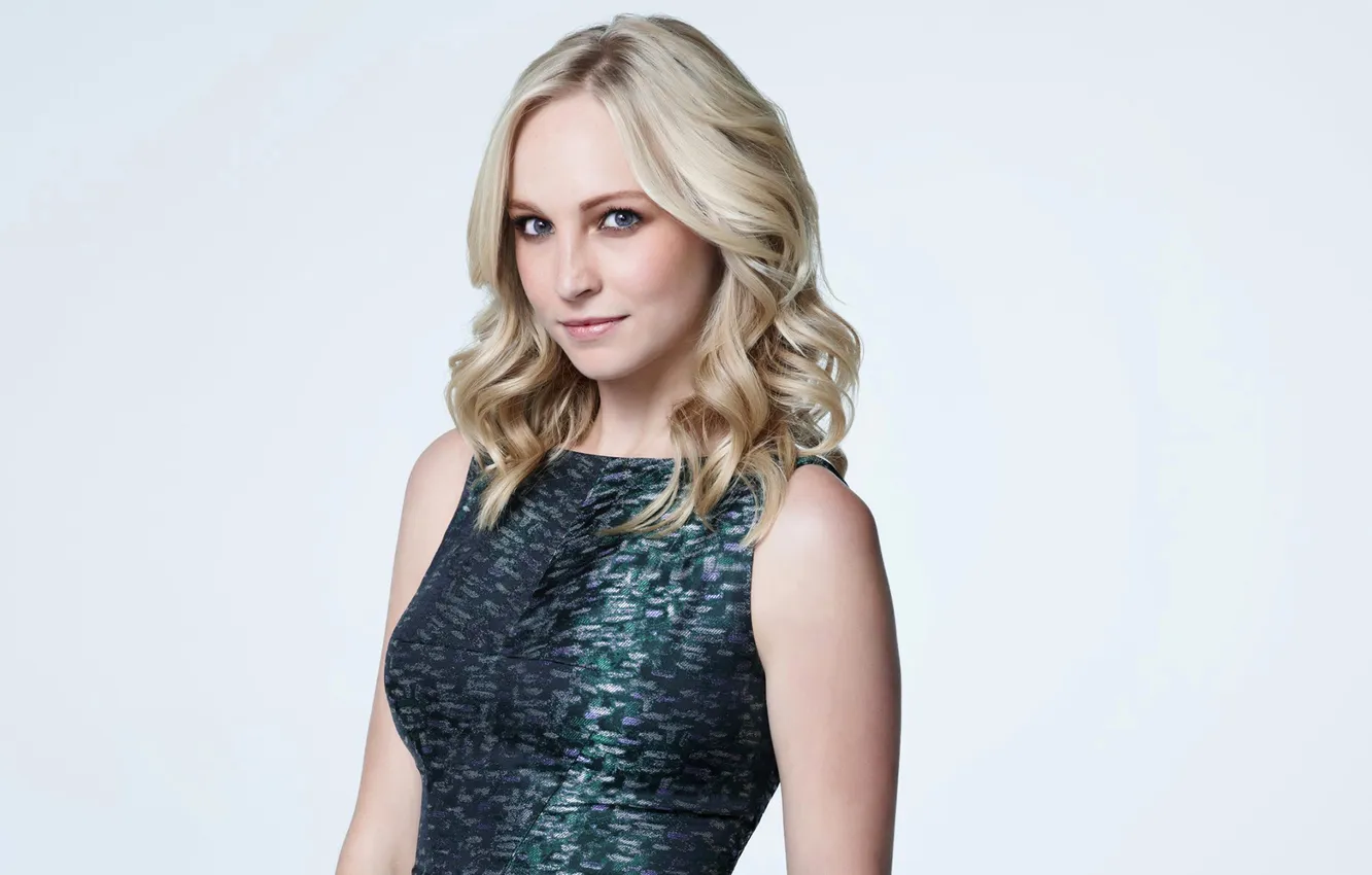 Photo wallpaper girl, background, dress, actress, blonde, the series, The Vampire Diaries, Caroline Forbes