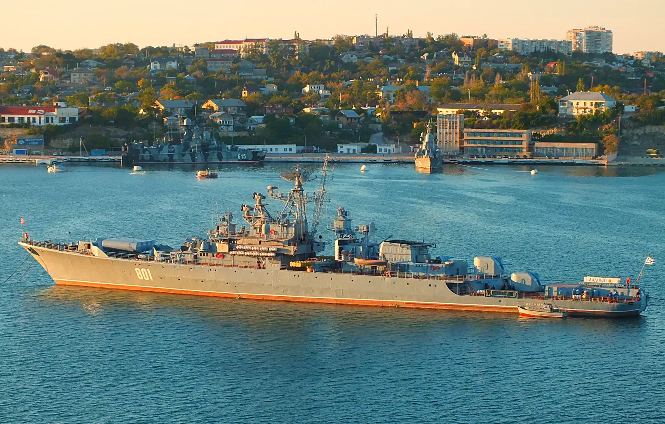 Photo wallpaper ship, Bay, Sevastopol, guard, Okay