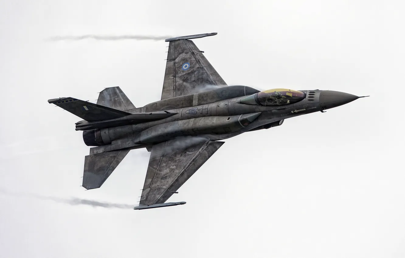 Photo wallpaper flight, fighter, cabin, F-16