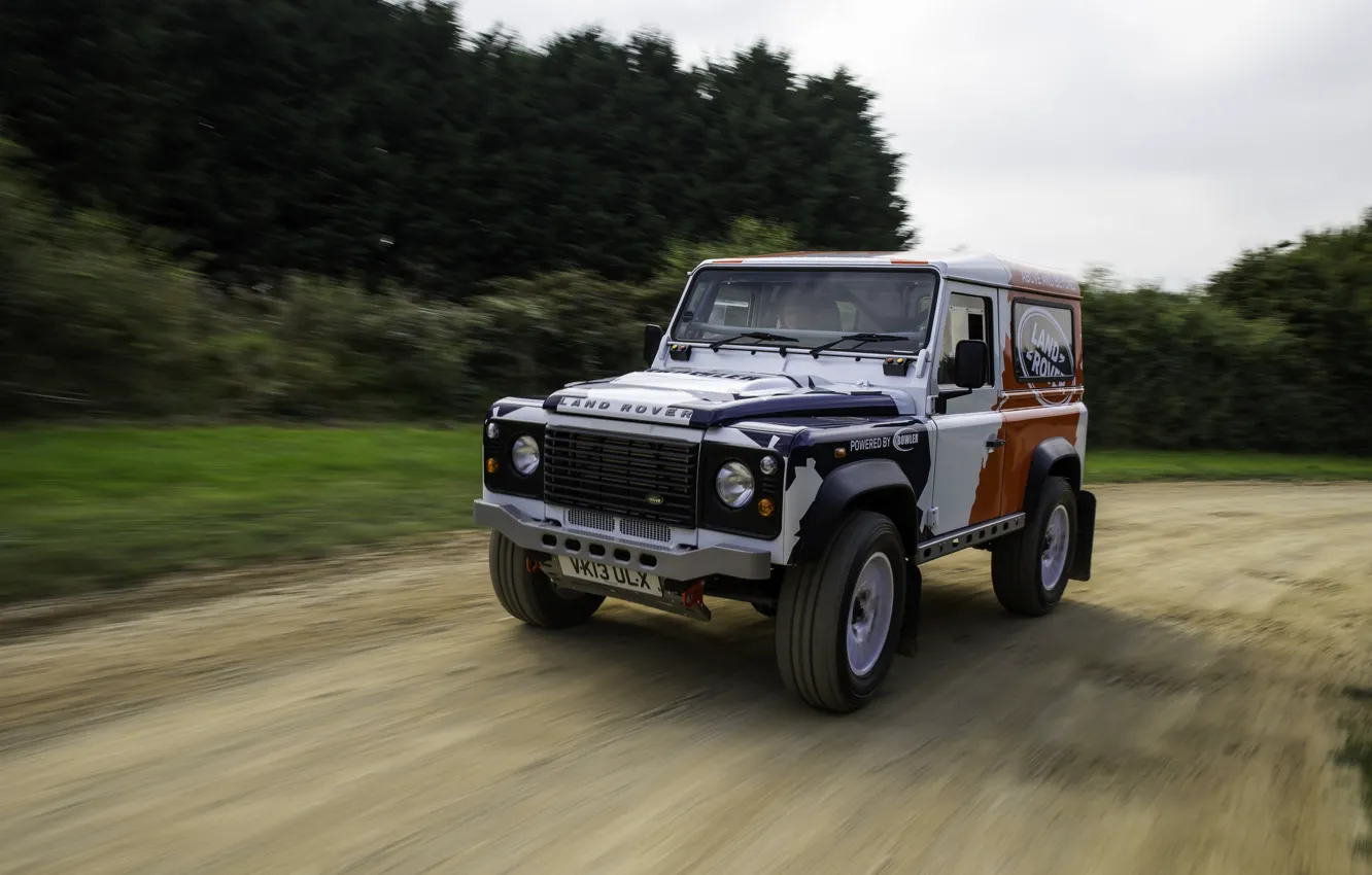 Photo wallpaper speed, Land Rover, Defender, 2013, 2014, Challenge, Bowler