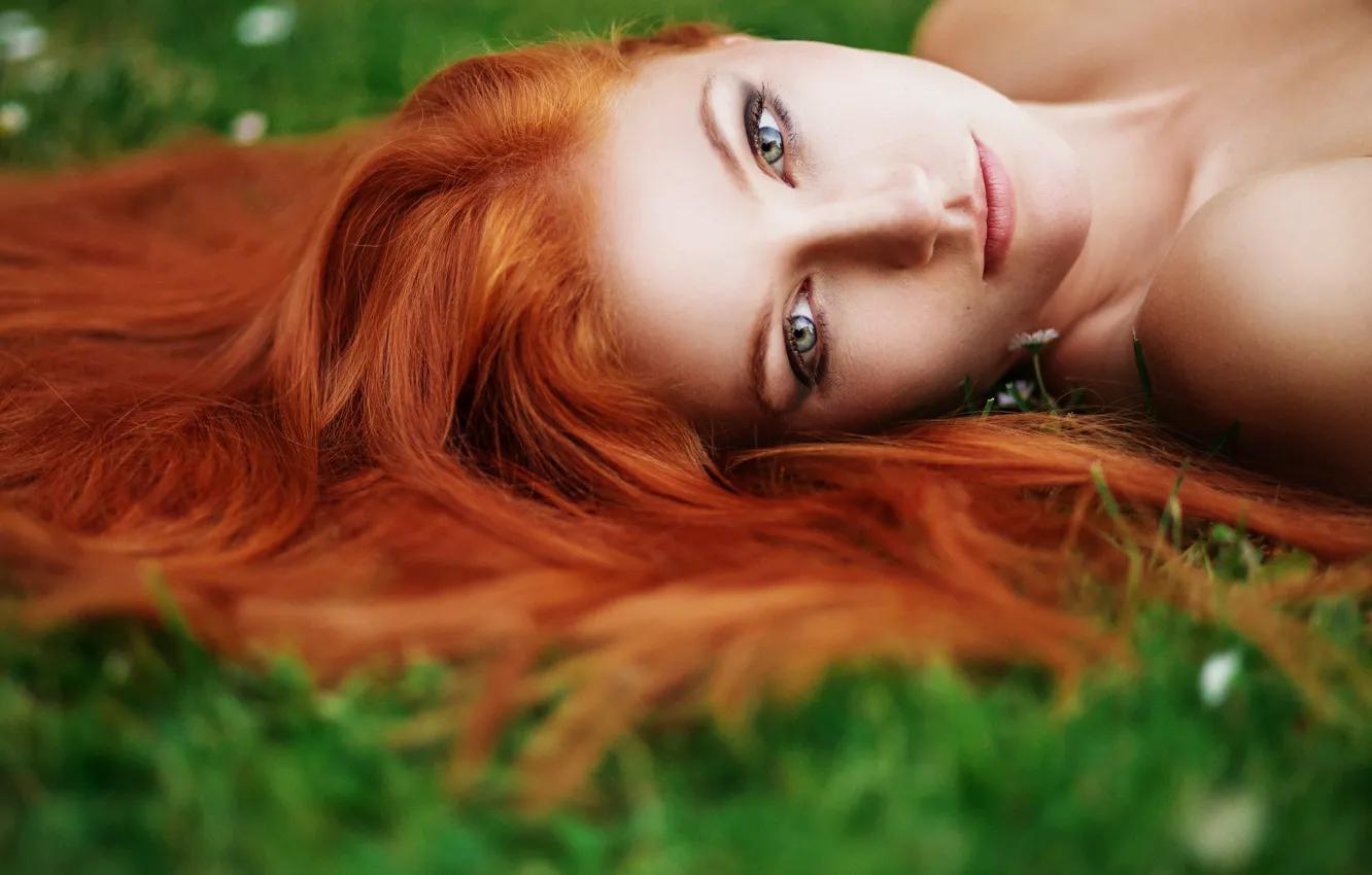 Photo wallpaper Anya, redhead, Rene Herzog