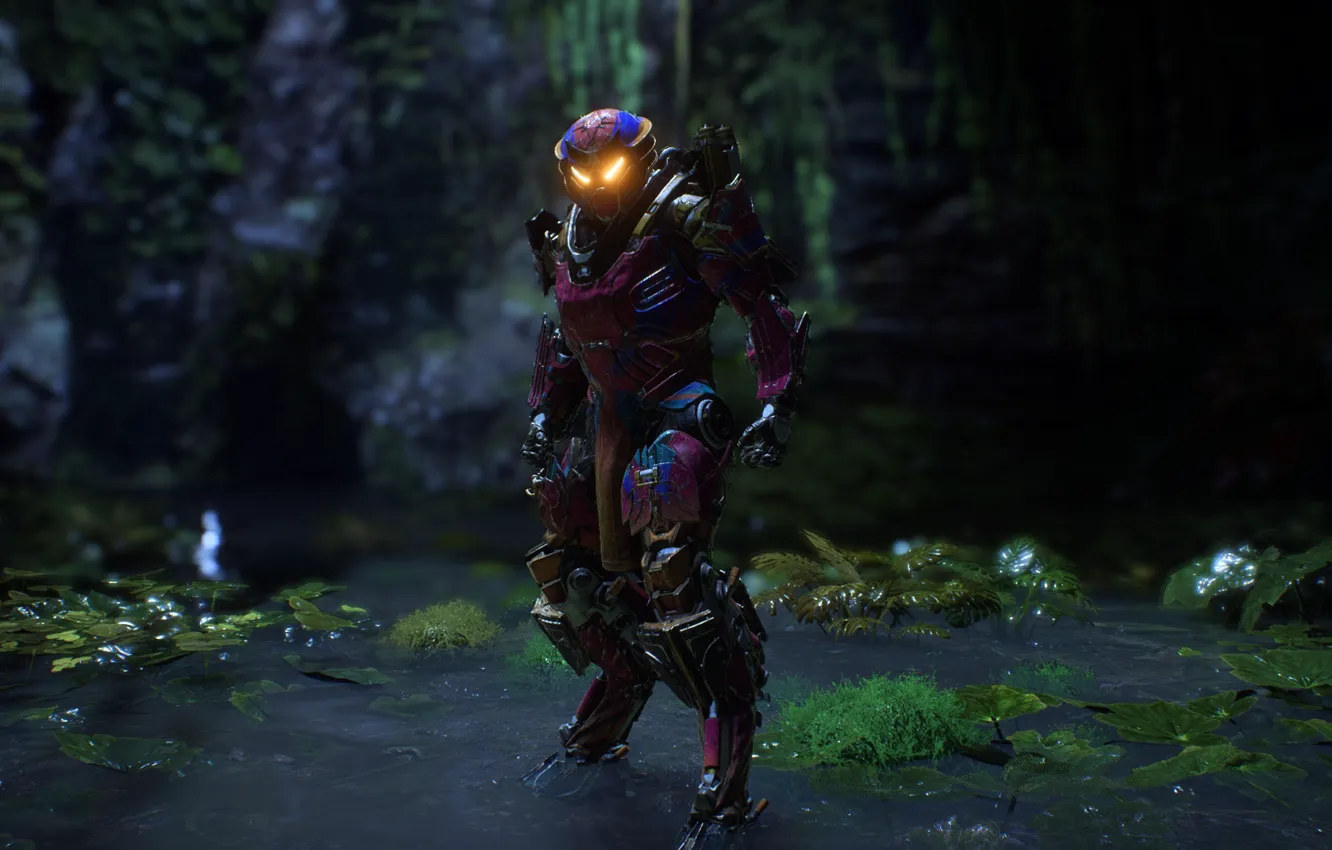 Photo wallpaper armor, CGI, video games, Frostbite, Anthem, video game characters, Legion of Doom