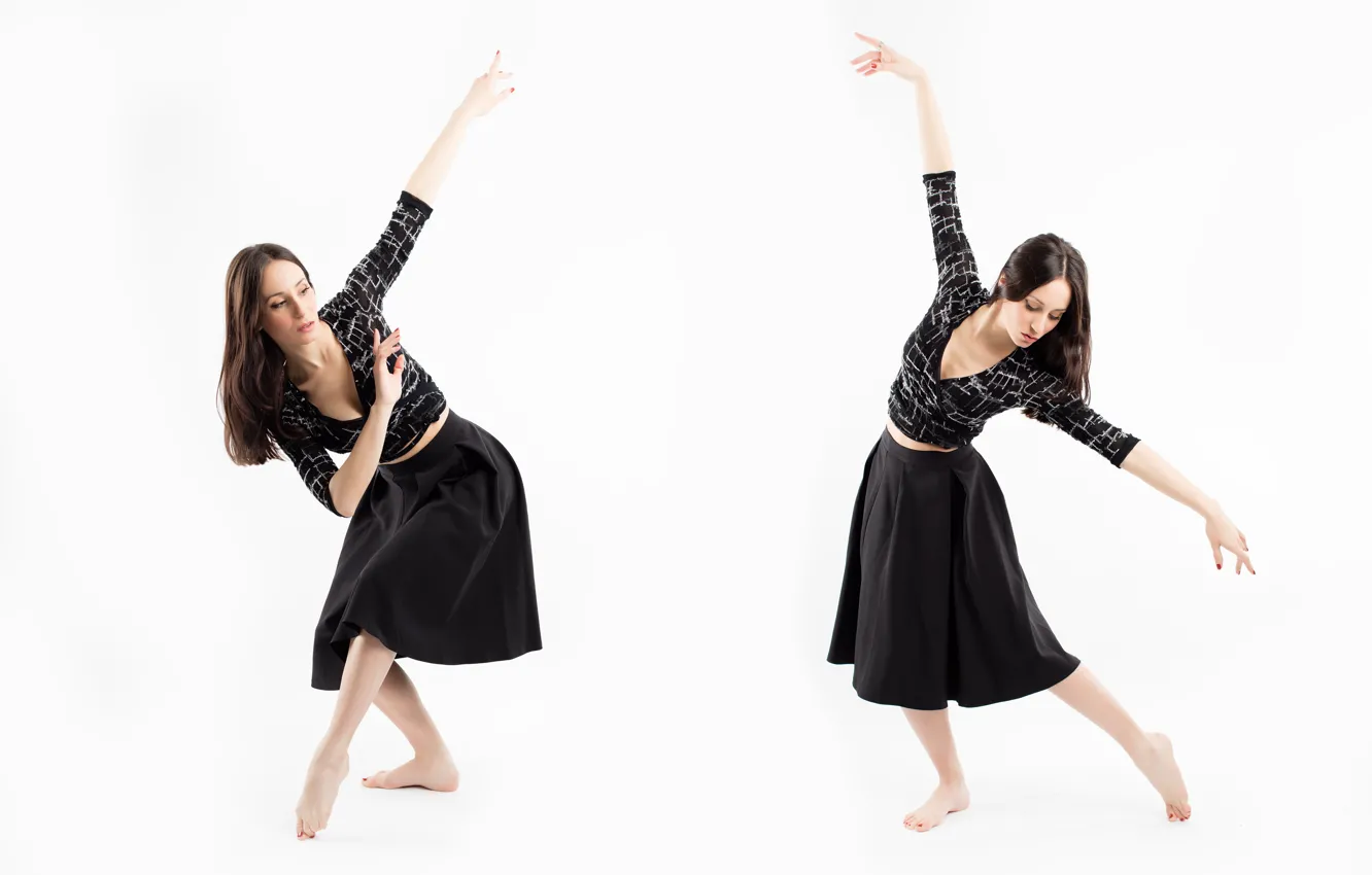 Photo wallpaper girl, pose, movement, dance, Alexandra