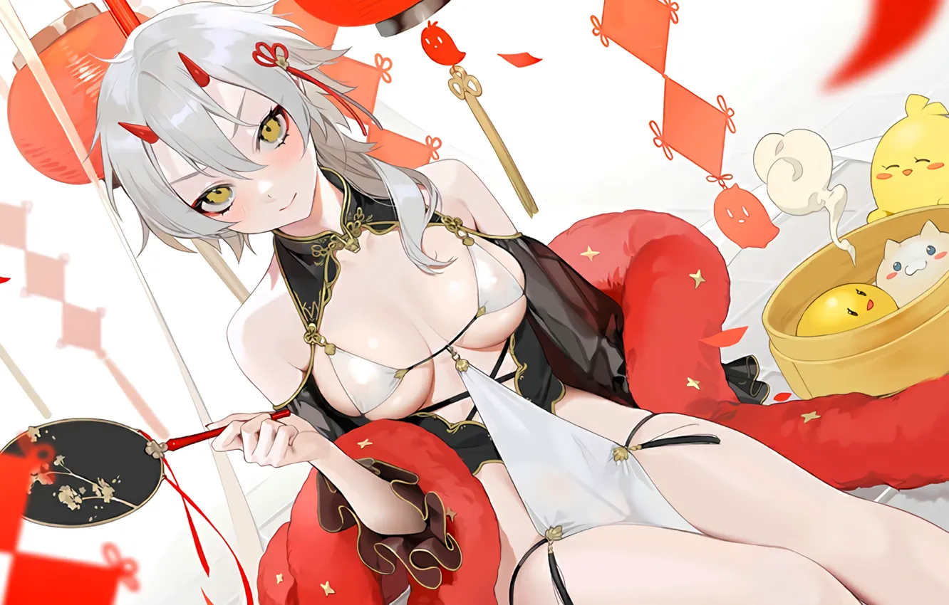 Photo wallpaper kawaii, girl, hot, sexy, boobs, anime, short hair, pretty