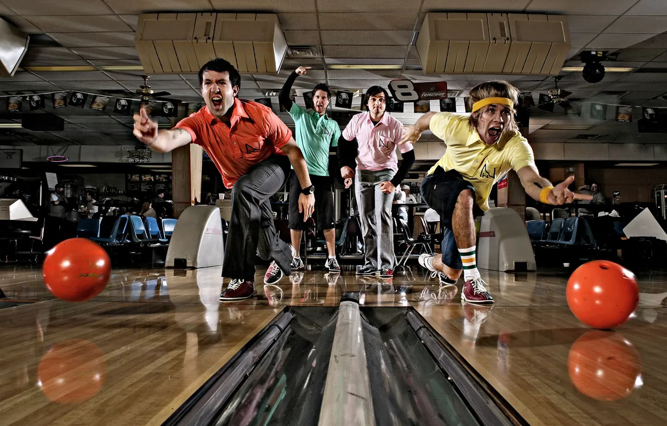 Photo wallpaper men, extreme, Competition, bowling