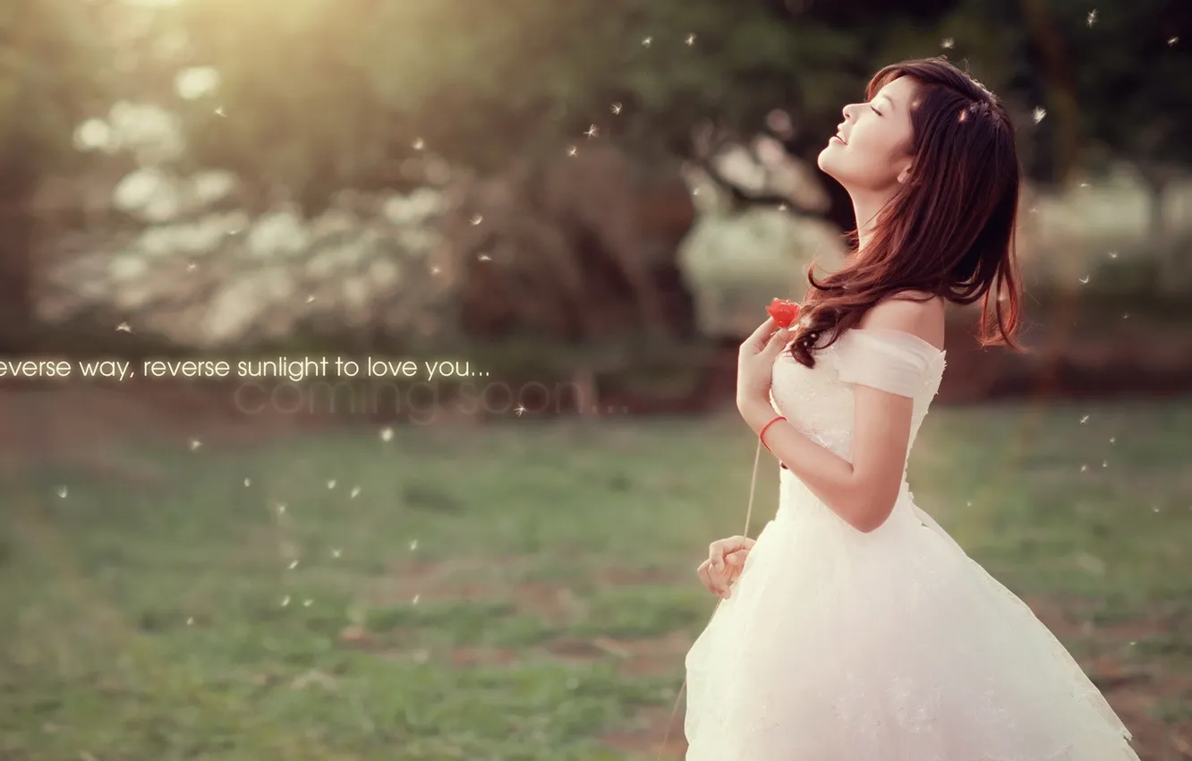 Photo wallpaper girl, pose, background