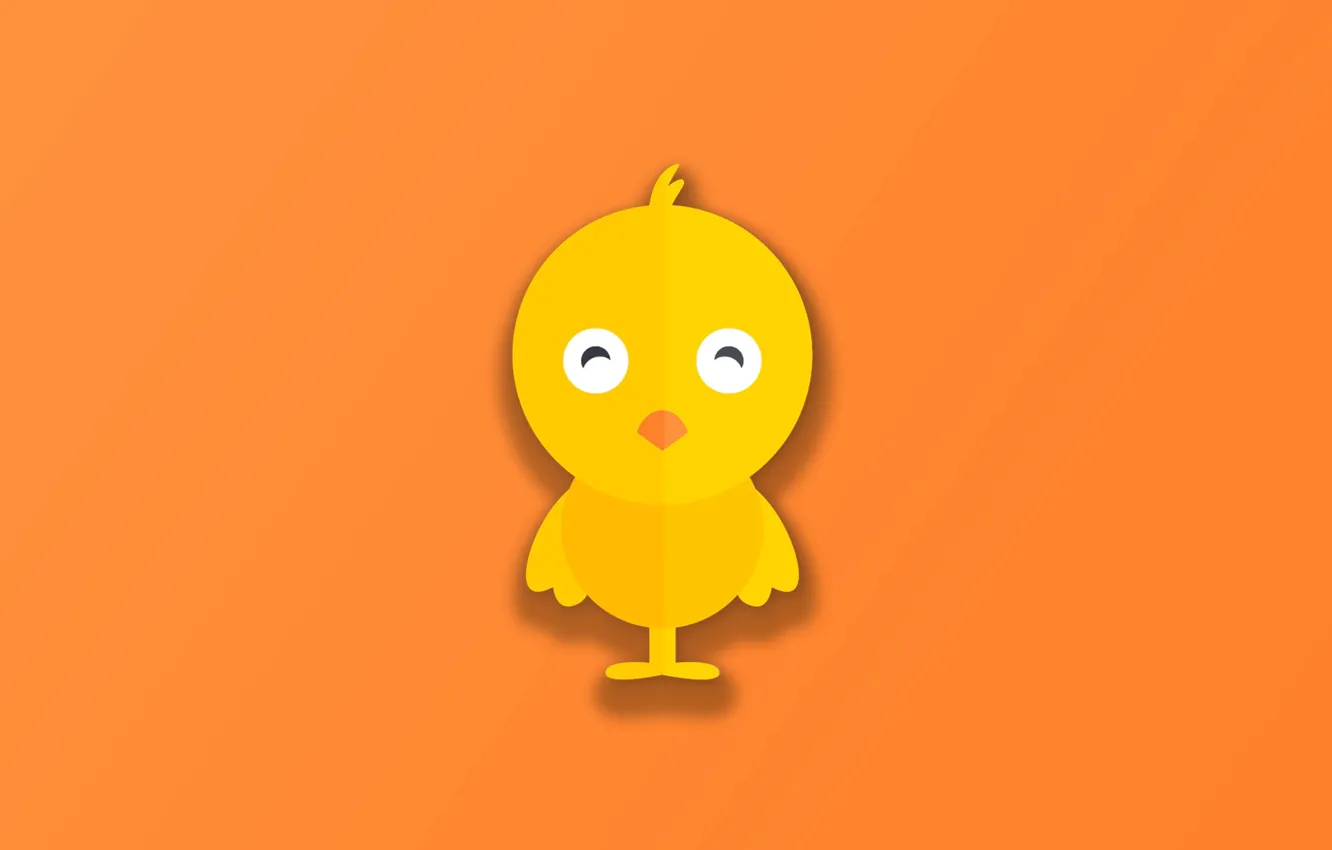 Photo wallpaper bird, animal, funny, digital art, artwork, cute, Minimalism, simple background
