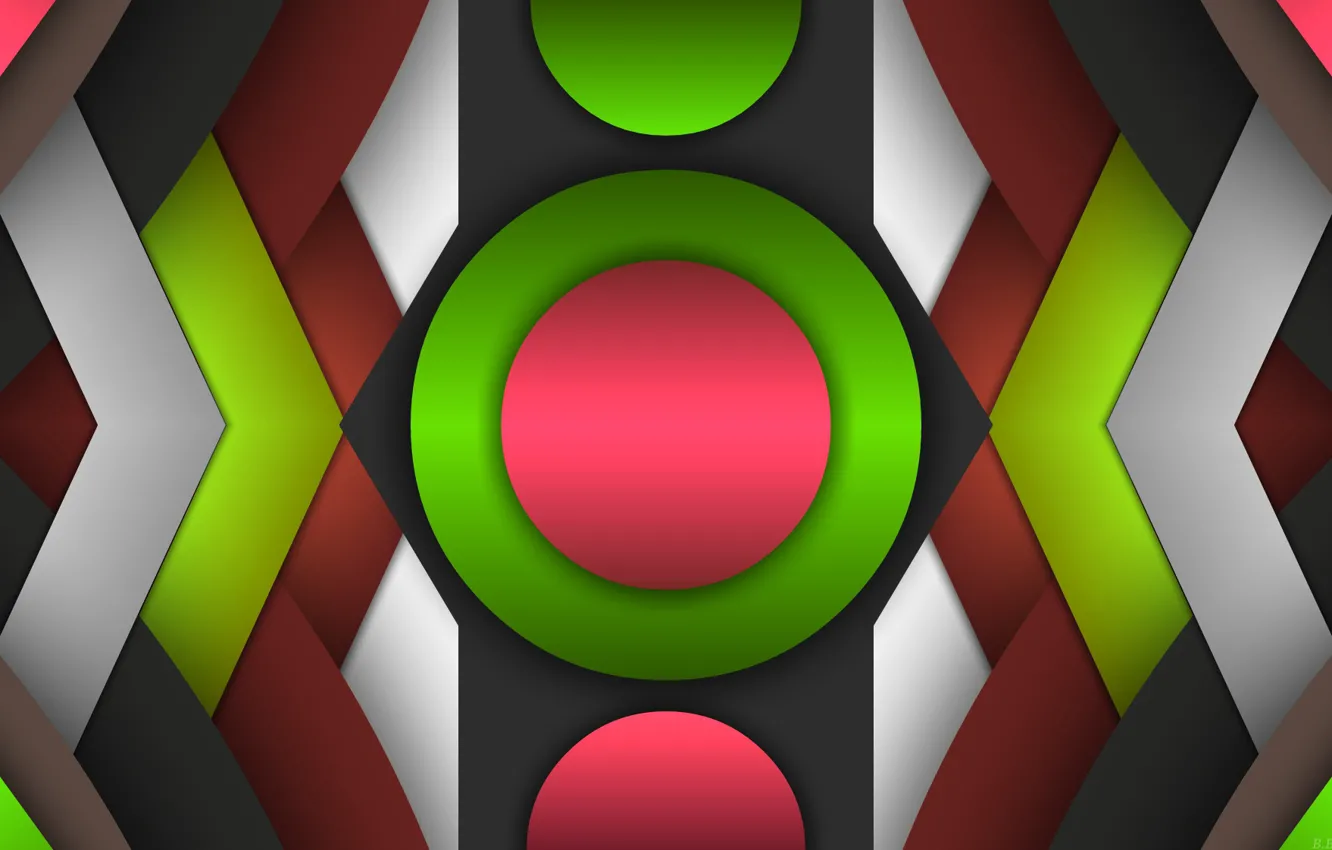 Photo wallpaper circles, gradient, figure, layer