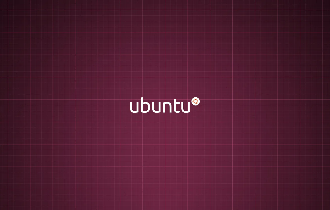 Photo wallpaper purple, minimalism, linux, ubuntu