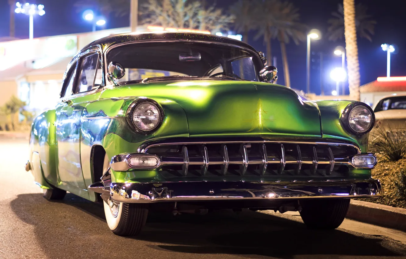 Photo wallpaper Chevrolet, classic, 1954, Chevy, the front