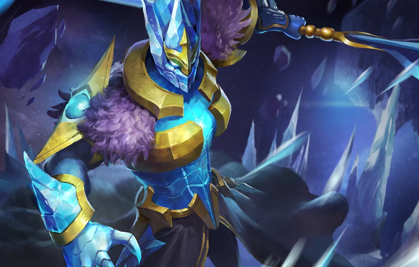 Photo wallpaper art, Heroes of Newerth, Glacius, Aurealis Glacius