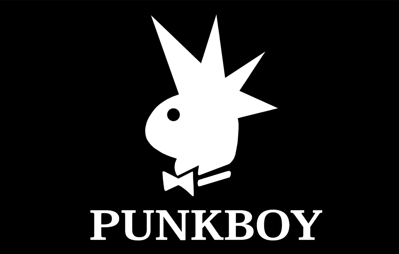 Photo wallpaper butterfly, punk, hare, playboy, rabbit, Mohawk, punk, Punkboy