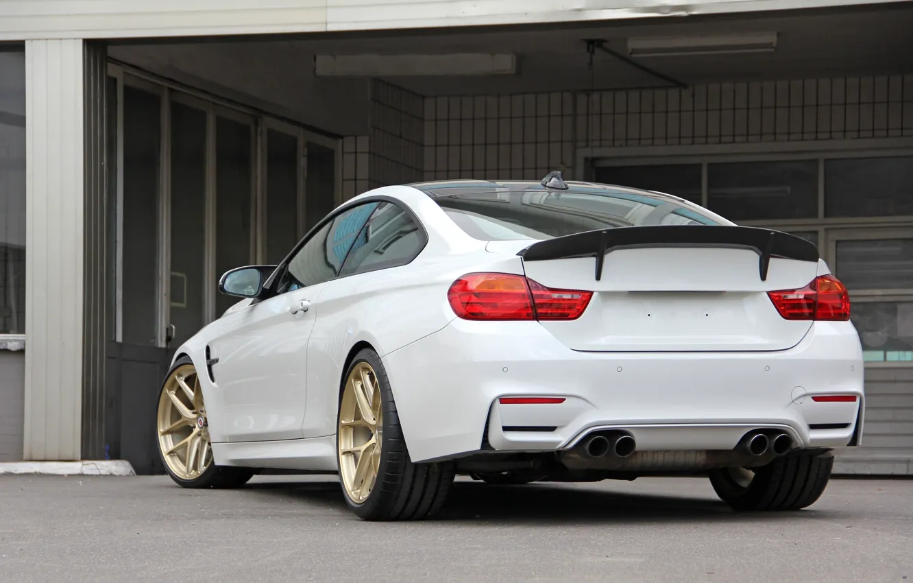 Photo wallpaper garage, supercar, back, BMW M4