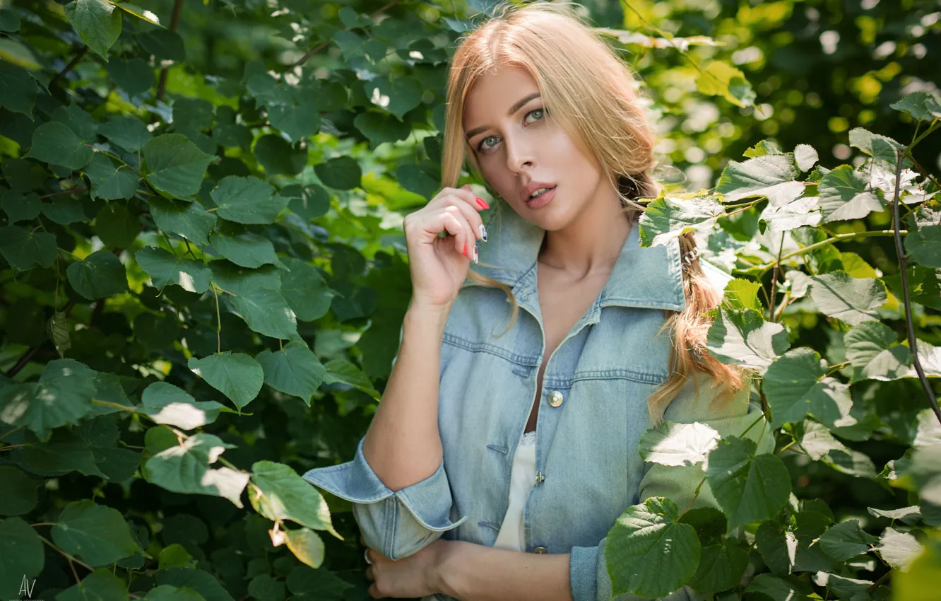 Photo wallpaper look, girl, blonde, Andrey Vechkenzin, Irina Karpova