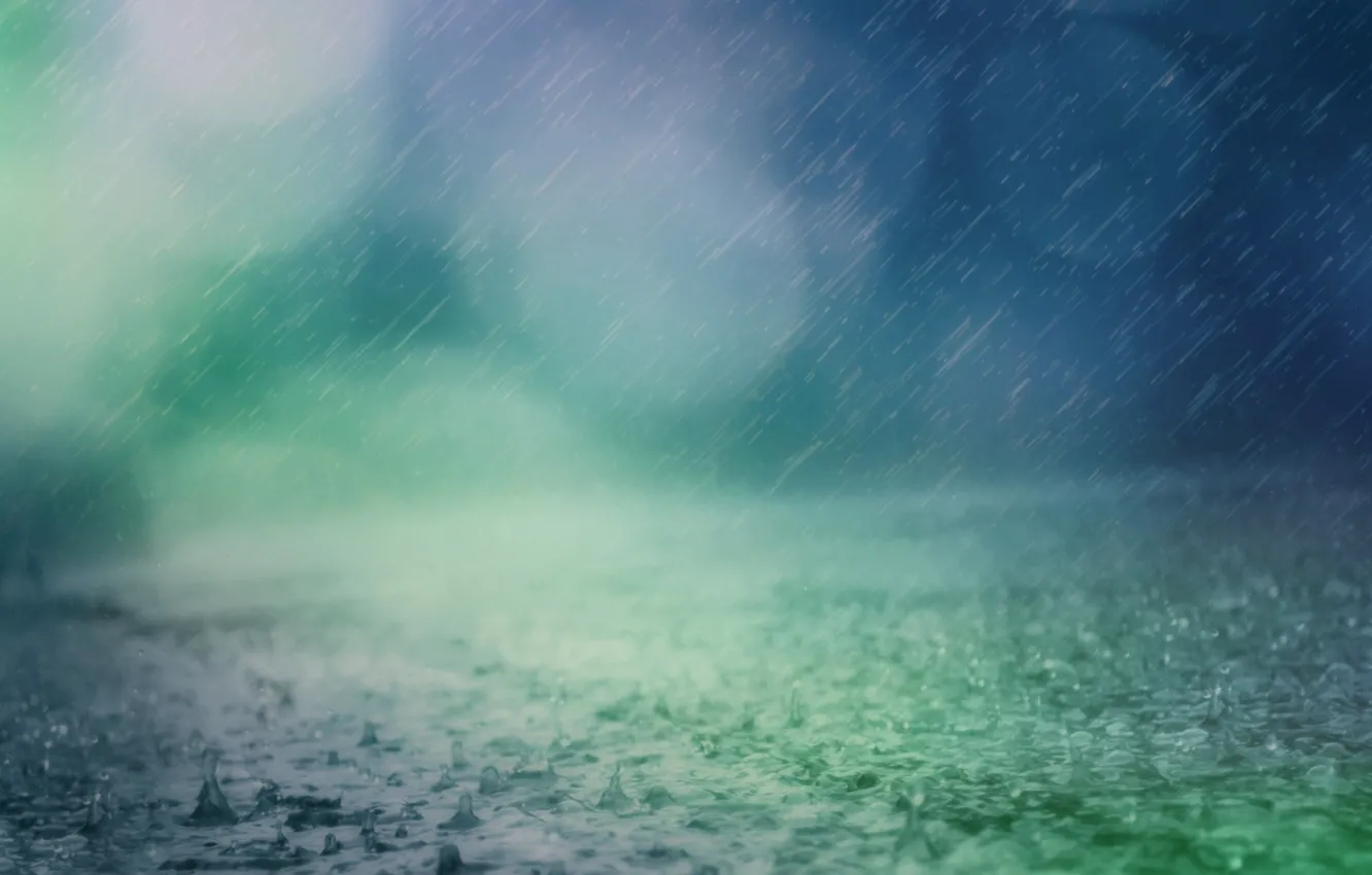 Photo wallpaper water, drops, rain