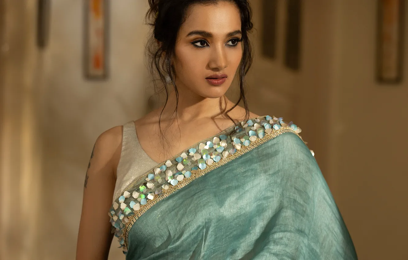 Photo wallpaper model, beauty, bollywood, saree, fashion model, traditional, indian actress
