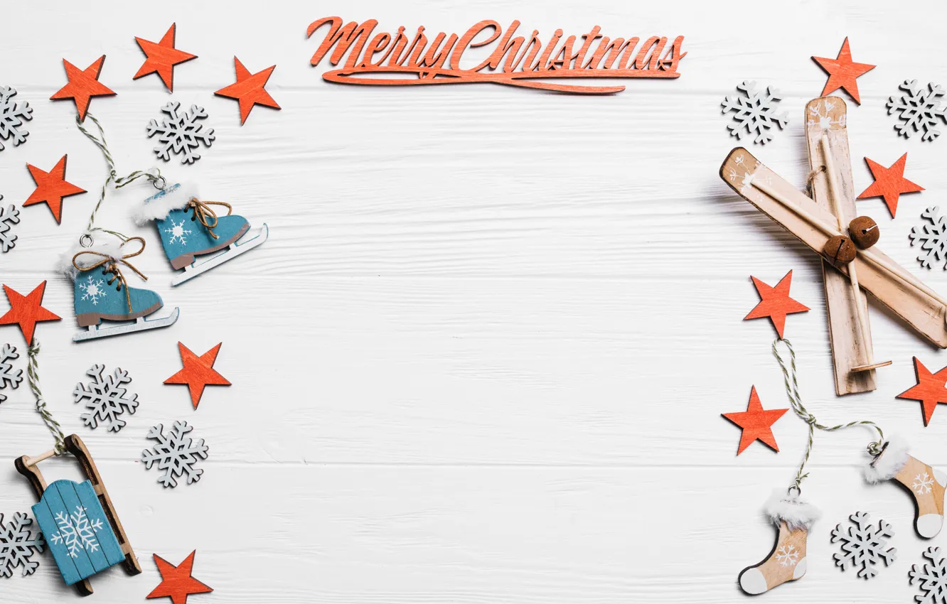 Photo wallpaper decoration, holiday, new year, Christmas, decoration, with-space