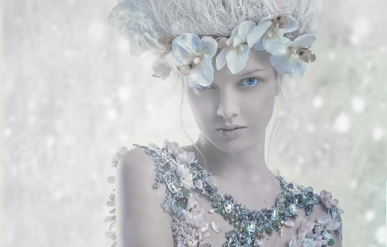 Photo wallpaper blue-eyed, hair, makeup, Styling, Ice Princess, Agate Muzikante