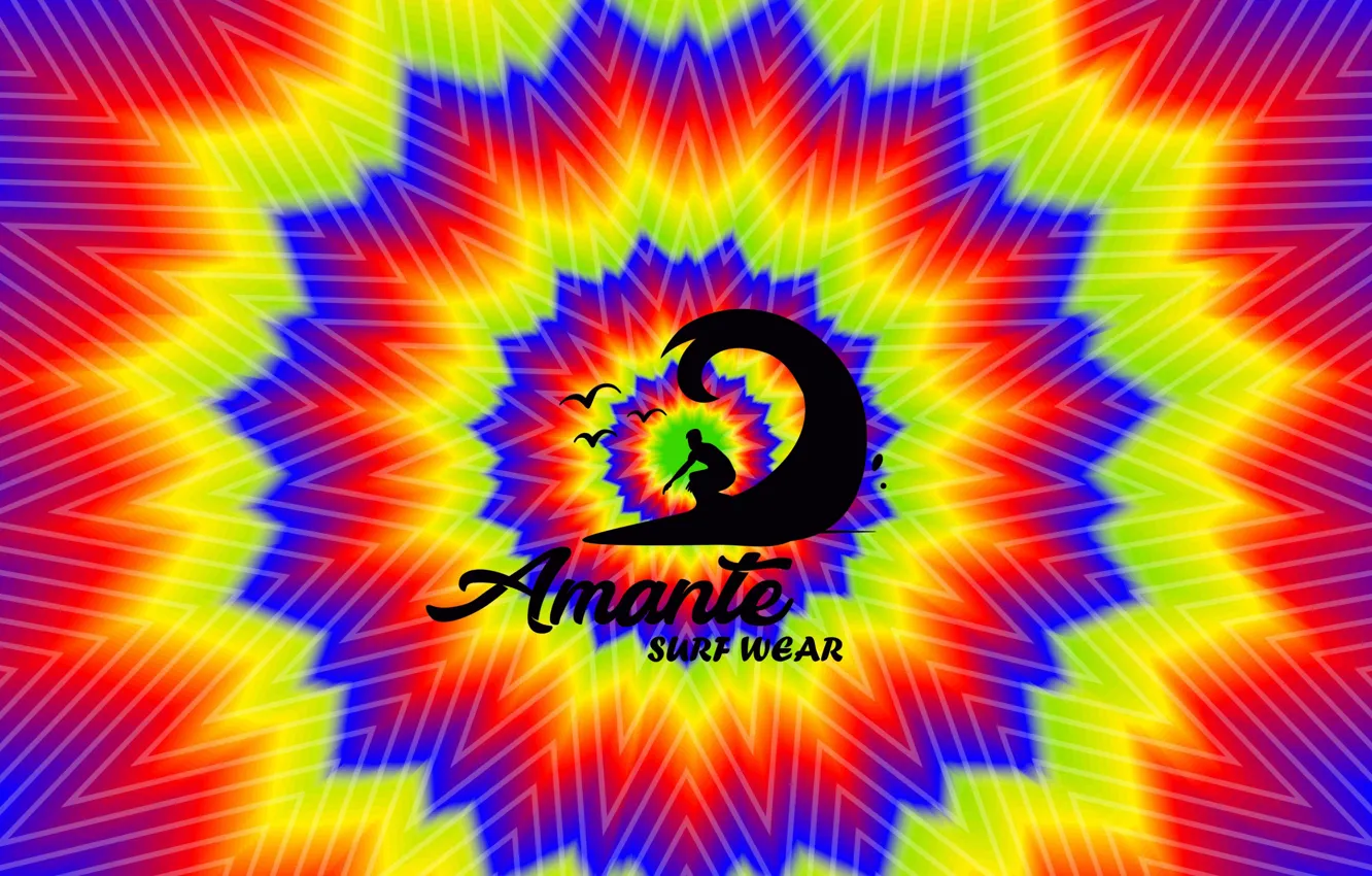 Photo wallpaper logo, LOVER, Illusion of optics