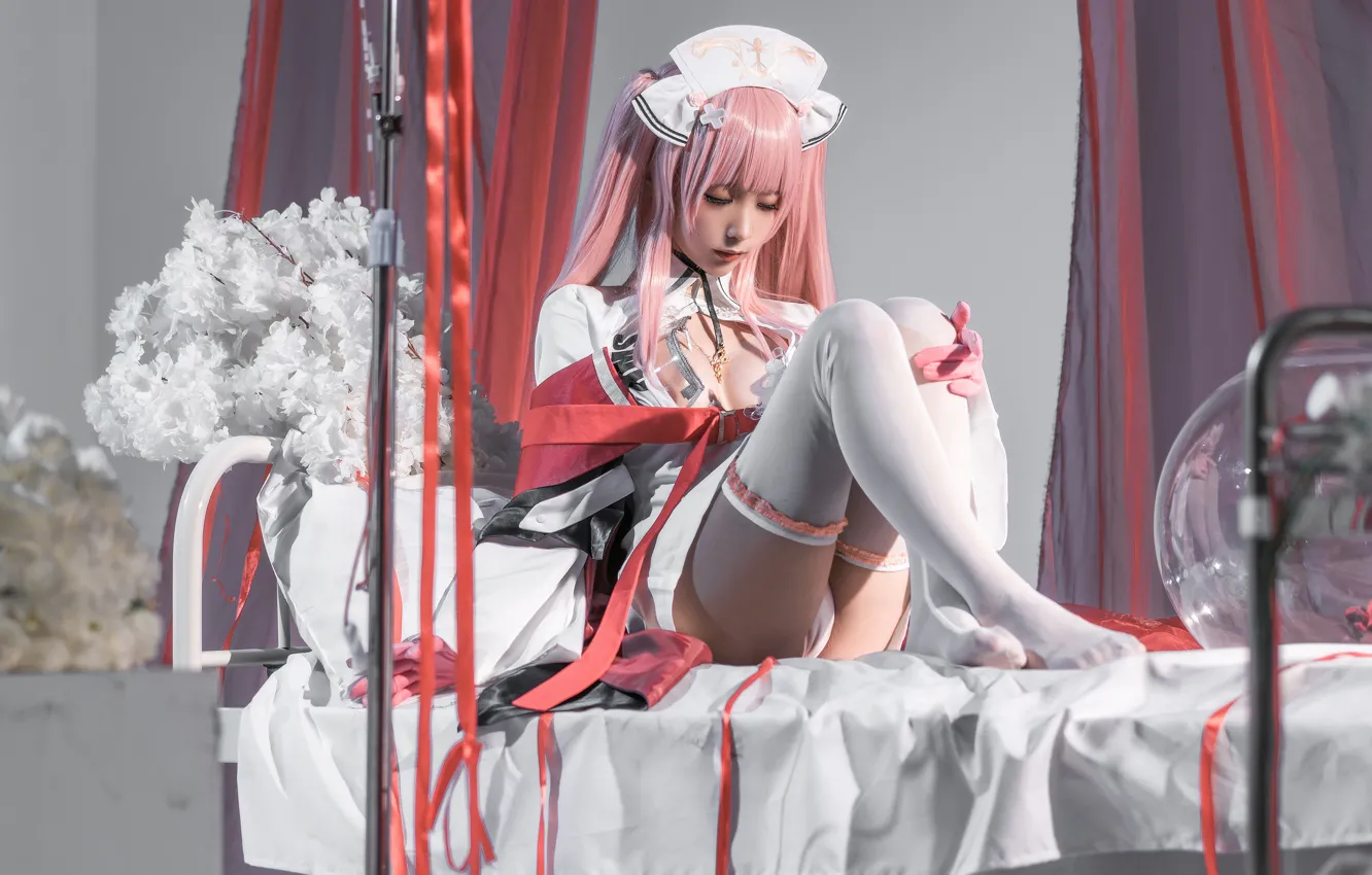 Photo wallpaper model, Asian, cosplay, Chun Momo