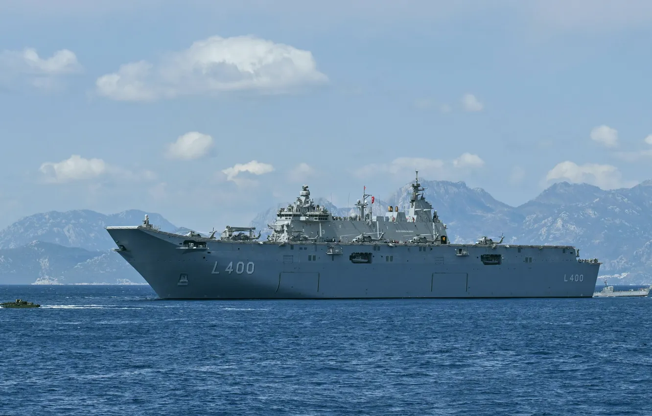 Photo wallpaper Turkey, UDC, TCG Anadolu, L 400