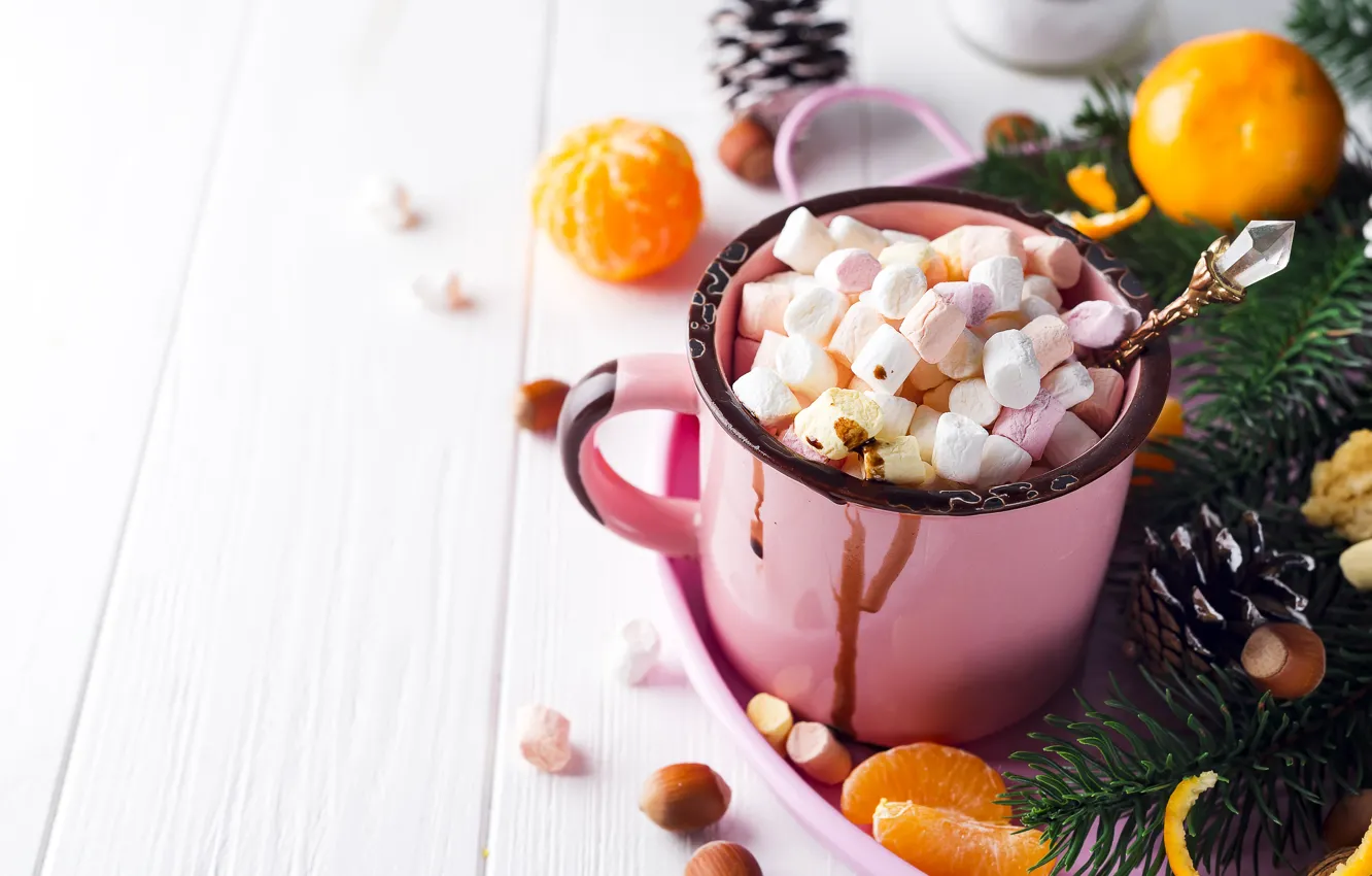 Photo wallpaper decoration, new year, Christmas, mug, Christmas, cup, New Year, Xmas