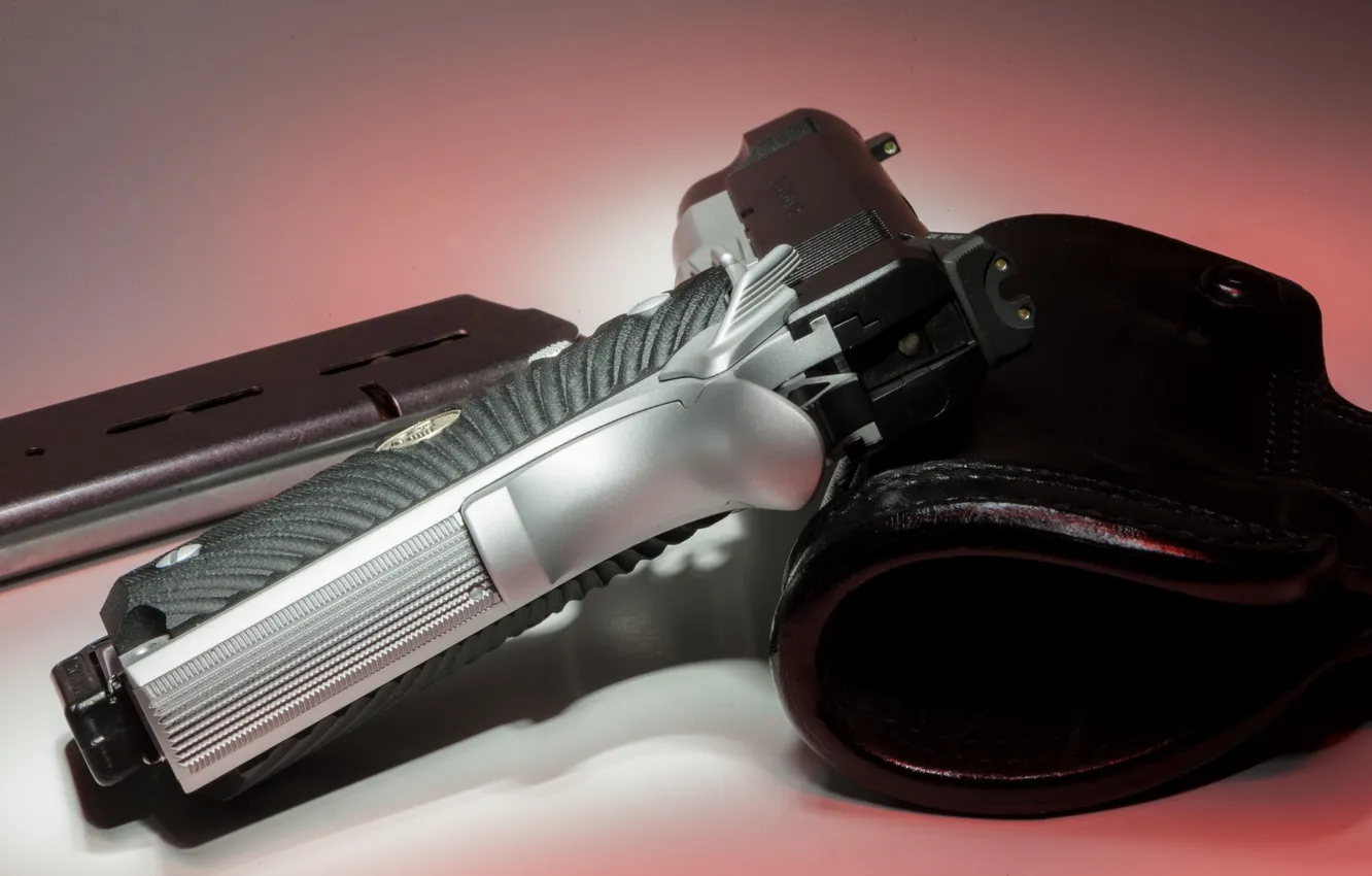 Photo wallpaper macro, gun, weapons