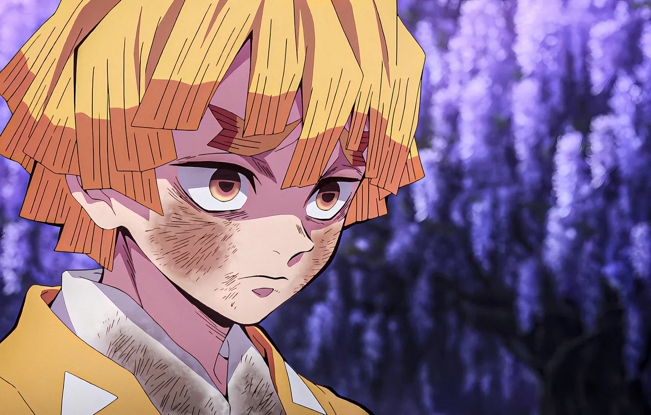 Photo wallpaper surprise, anime, guy, anime, high quality, Demon Slayer, Kimetsu no Yaiba, Agatsuma Zen'itsu