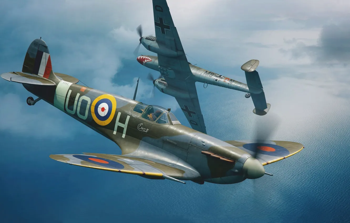 Photo wallpaper Britain, Battle of Britain, Reginald Joseph Mitchell, Spitfire Mk. IIb