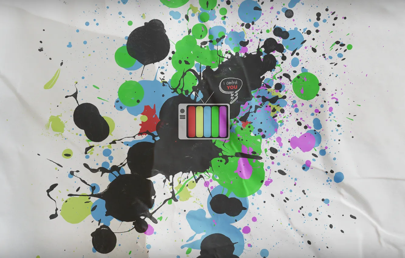 Photo wallpaper style, paper, the inscription, paint, TV, 1920x1080, television by digiq8