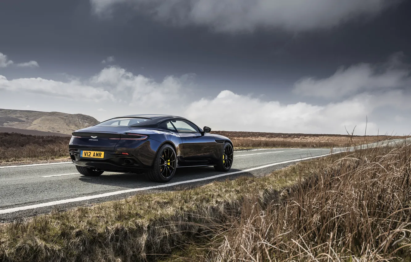 Photo wallpaper Aston Martin, rear view, 2018, DB11, AMR