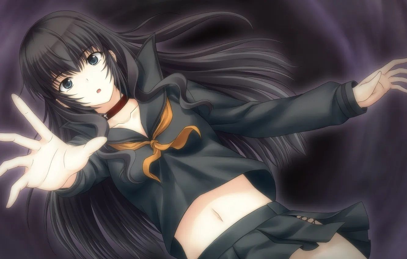 Photo wallpaper girl, drop, schoolgirl, Lilith, Tokyo Babel