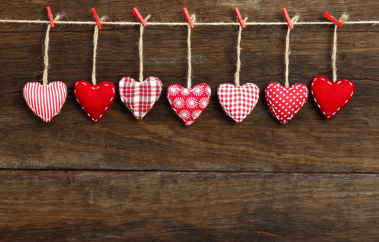Photo wallpaper love, hearts, valentine's day