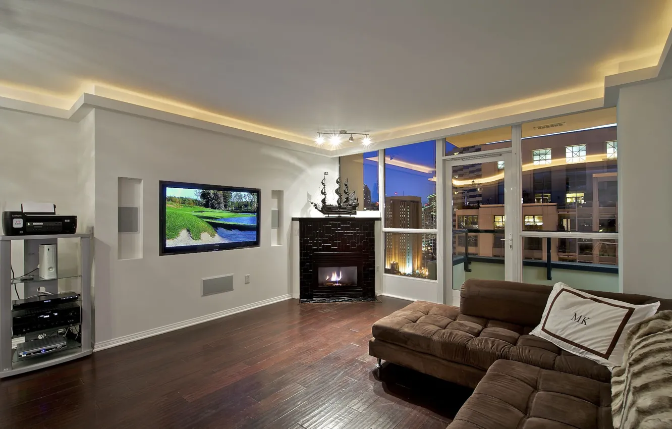 Photo wallpaper city, the city, room, TV, CA, USA, USA, California