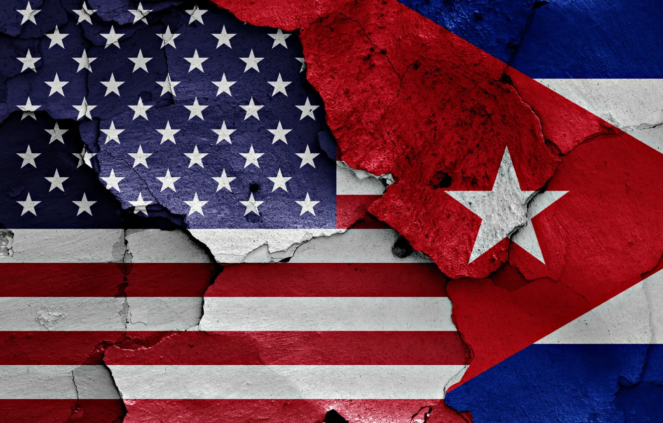 Photo wallpaper wall, USA, flag, Cuba
