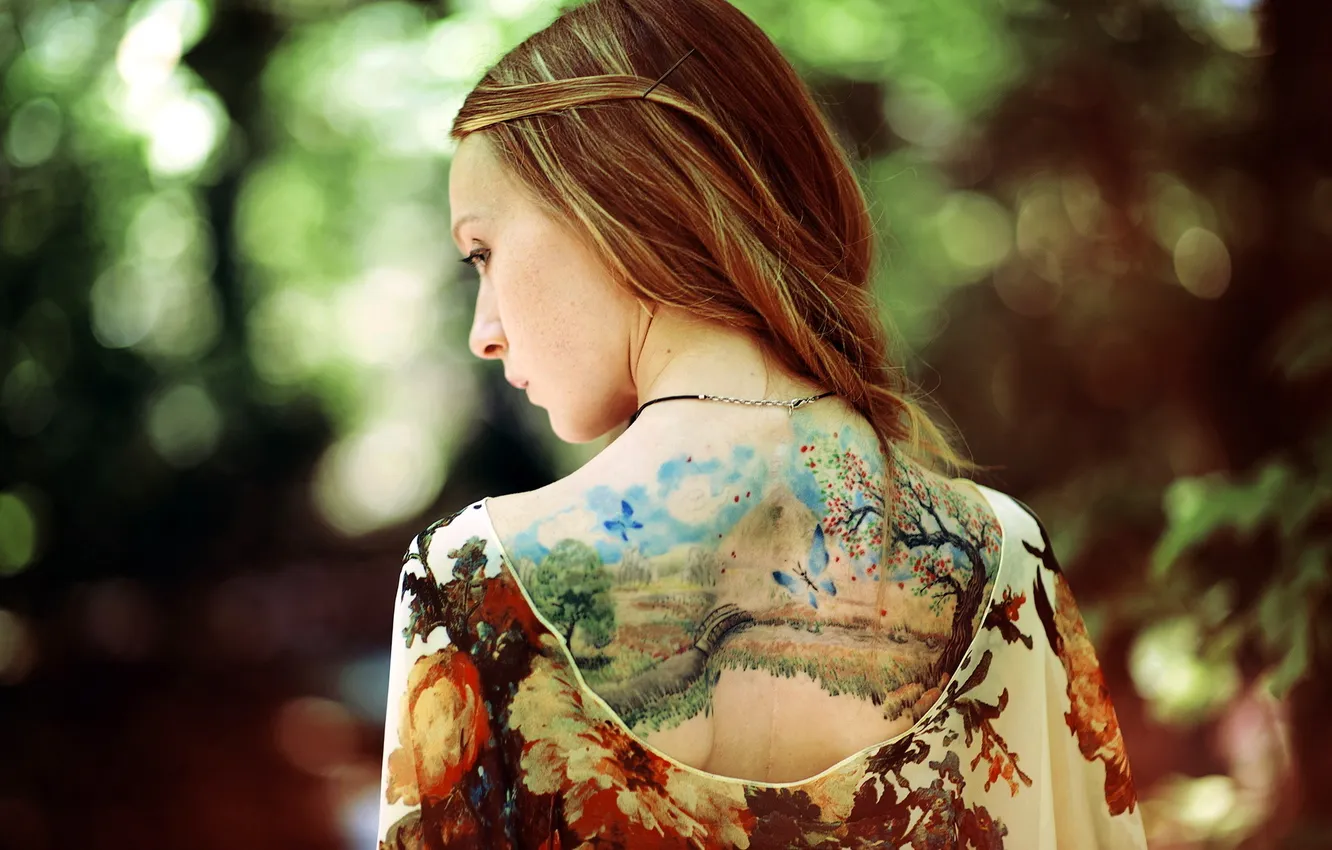 Photo wallpaper girl, background, figure
