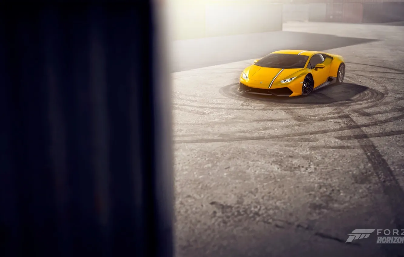 Photo wallpaper Lamborghini, One, game, 360, yellow, Xbox, forza, Huracan