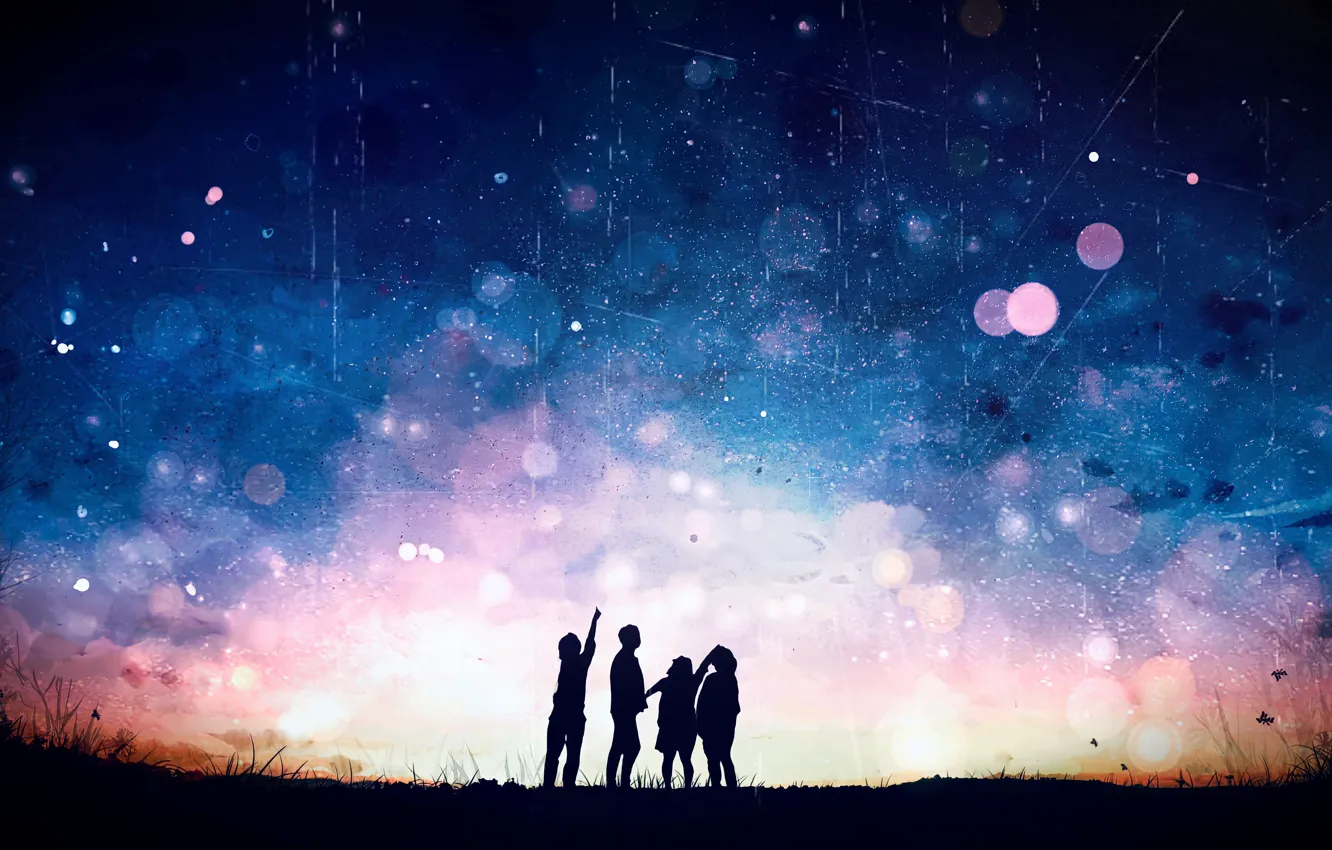 Photo wallpaper the sky, night, teen