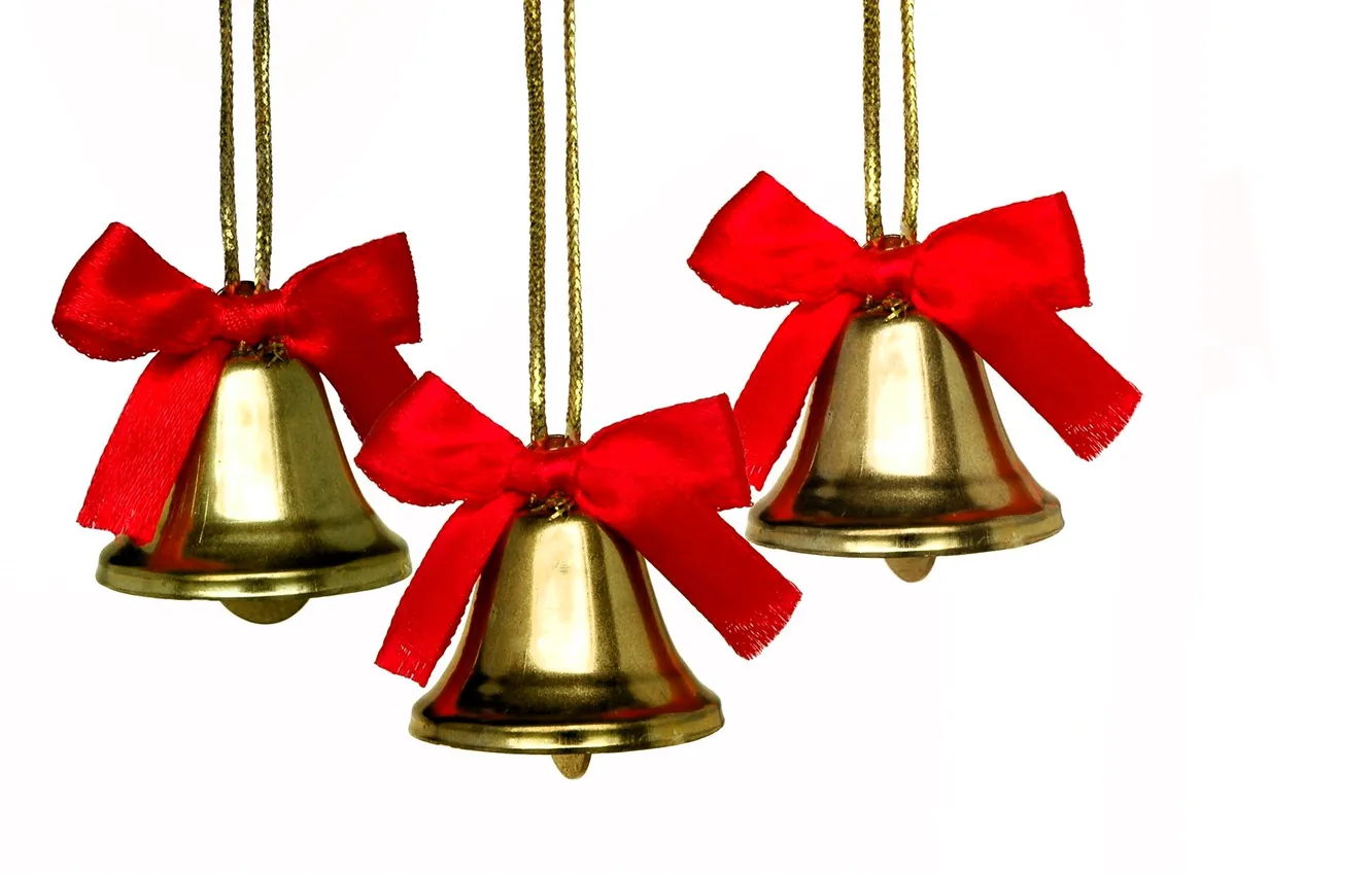 Photo wallpaper decoration, holiday, bells, bow