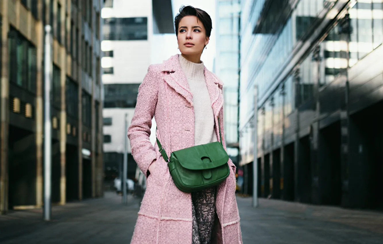 Photo wallpaper model, handbag, coat, Sergey Fat, Sergey Zhirnov, Eve Ribs