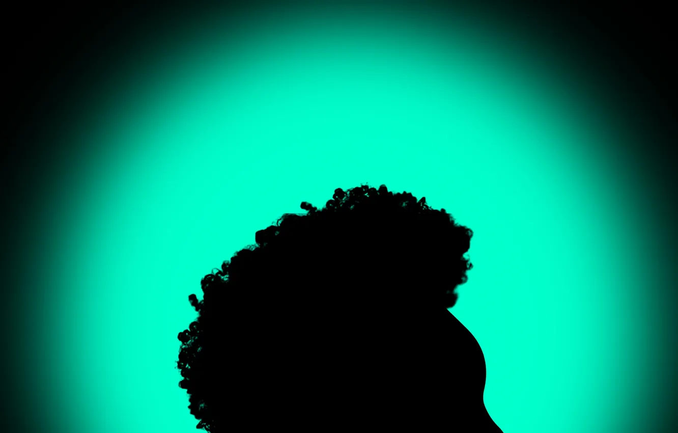 Photo wallpaper girl, woman, colour, darkness, silhouette