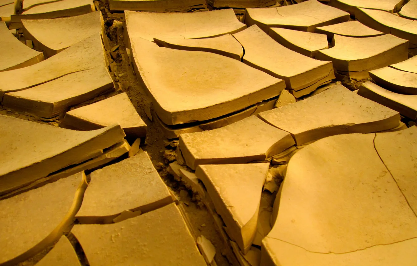 Photo wallpaper cracked, earth, drought